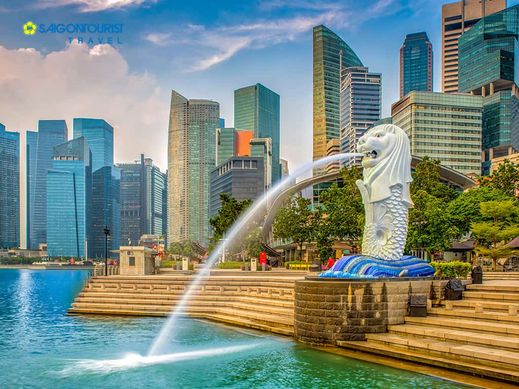 Tượng sư tử biển nổi tiếng ở Singapore