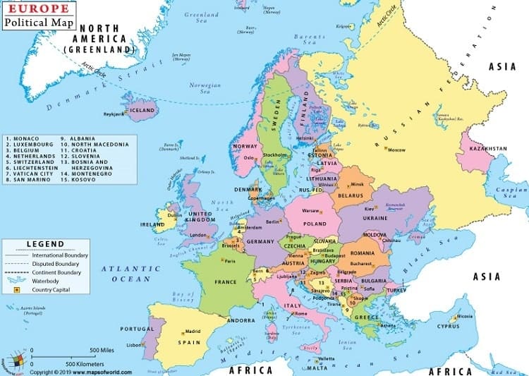 Bản đồ du lịch Châu Âu
