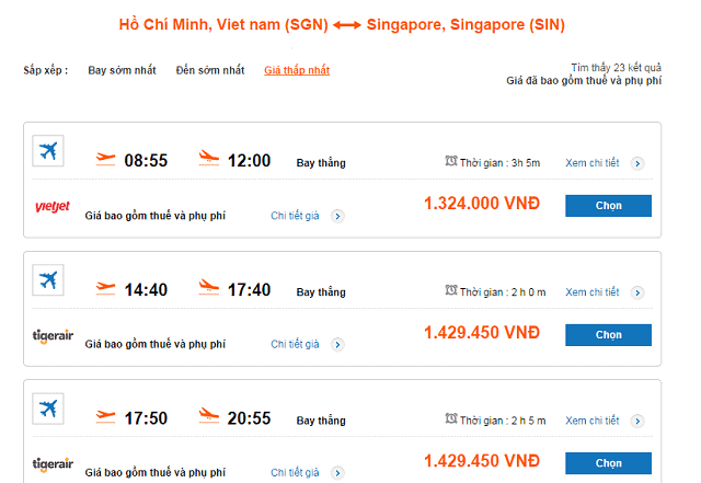 du lịch Singapore tự túc cần bao nhiêu tiền