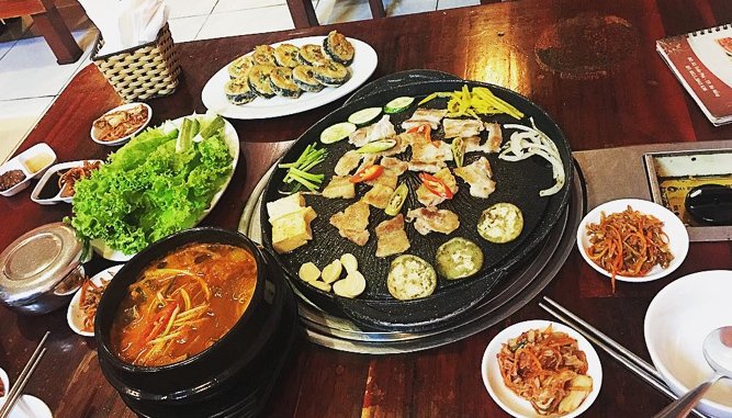Các món ăn Hàn tại nhà hàng MirimSiktang
