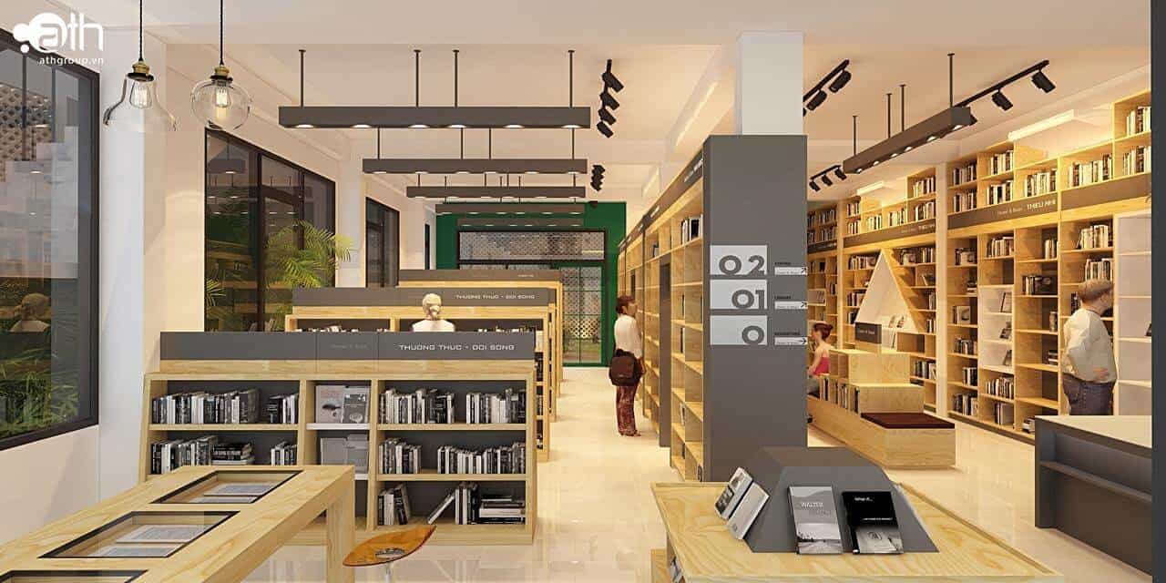 green & brown library đà nẵng