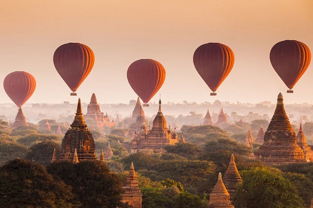 du lịch Myanmar khinh khí cầu