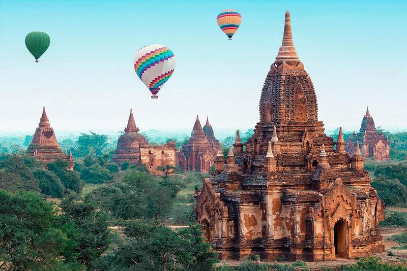 ngắm khinh khí cầu ở myanmar