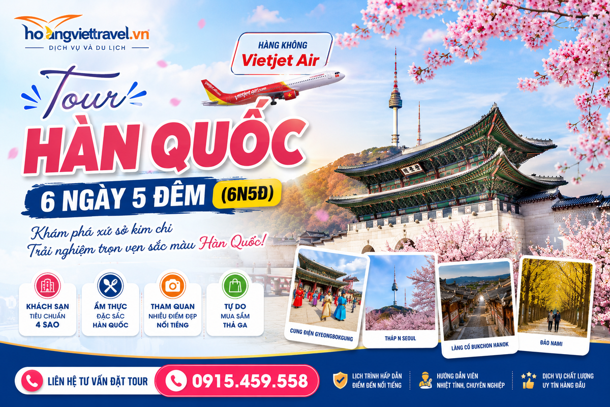Tour Hàn Quốc 6 Ngày 5 Đêm: Hà Nội – Busan – Incheon – Hà Nội